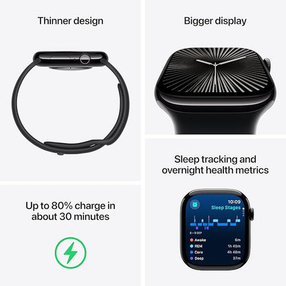 Watch Series 10 Smartwatch 46mm GPS + Cellular Smartwatch  | Titanium Case | OLED Always-On Retina display | 1-Year Warranty | Easy 15-Day Returns | Earbuds pro 2 & Magsafe (Free Gift)APPLE
