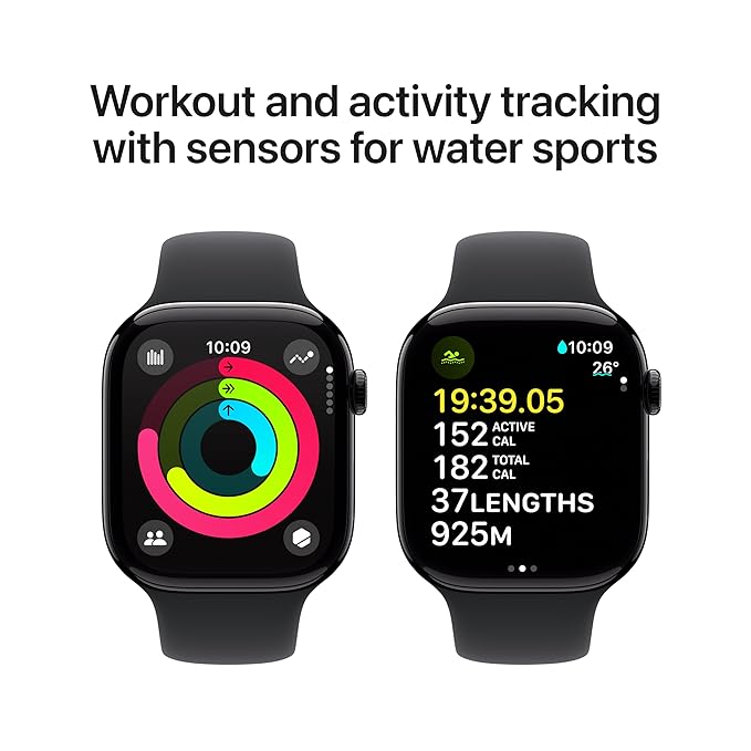 Watch Series 10 Smartwatch 46mm GPS + Cellular Smartwatch  | Titanium Case | OLED Always-On Retina display | 1-Year Warranty | Easy 15-Day Returns | Earbuds pro 2 & Magsafe (Free Gift)APPLE