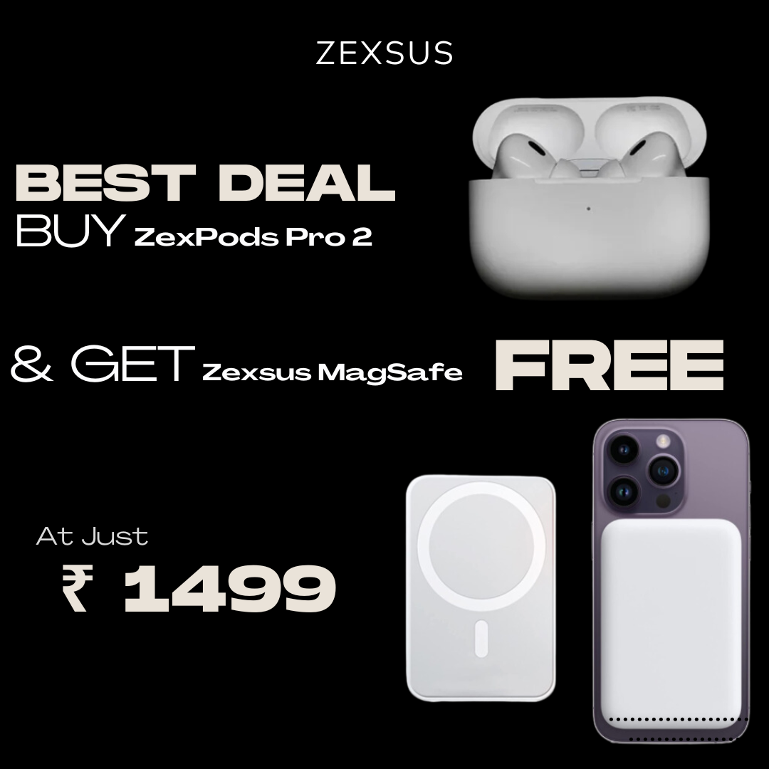 Zexsus Pro 2nd Generation ANC | Free 5000mAh MagSafe Powerbank | (Type-C) 100% Hassle-Free Warranty