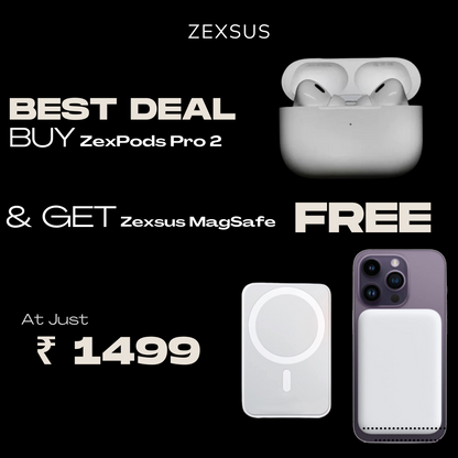 Zexsus Pro 2nd Generation ANC | Free 5000mAh MagSafe Powerbank | (Type-C) 100% Hassle-Free Warranty